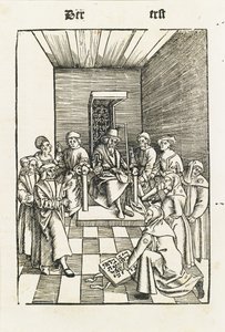 Przysięga żydowska z Laienspiegel, Augsburg, 1509 autorstwa Ulrich Tengler