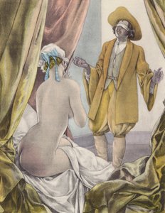 Ilustracja Brunelleschiego do Contes et Nouvelles de La Fontaine (kolorowa litografia) autorstwa Umberto (after) Brunelleschi