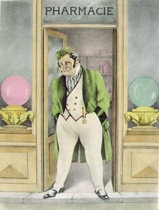 The Pharmacist Homais, ilustracja do „Madame Bovary” Gustave Flaubert (1821-80) wydana przez Gibert Jeune