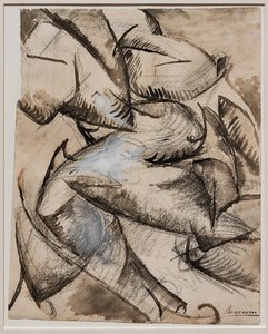 Chcę pozostawić ludzkie formy w ruchu (Mięśnie w ruchu) autorstwa Umberto Boccioni