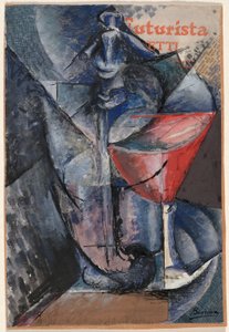 Martwa natura: szkło i syfon autorstwa Umberto Boccioni
