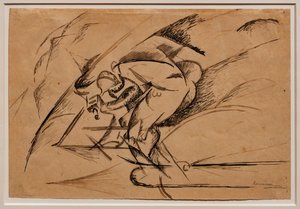 Studia na dynamizm rowerzysty autorstwa Umberto Boccioni