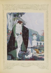 Zobaczył wielkiego złotego karpia, ilustrację z „Contes du Temps Jadis”, czyli „Tales from Times Past”, s.14 autorstwa Umberto Brunelleschi