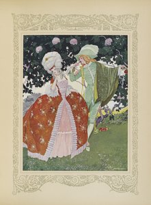 Co! Paź, zawołała Księżniczka, paź ma czelność powiedzieć mi, że mnie kocha!, ilustracja z „Contes du Temps Jadis” lub „Opowieści z minionych czasów”, s. 66 autorstwa Umberto Brunelleschi