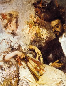 Italo Svevo (1861-1928) z siostrą (huile na płótnie) autorstwa Umberto Veruda