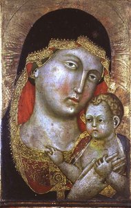No.1757 Dziewica z Dzieciątkiem, c.1400 (panel)