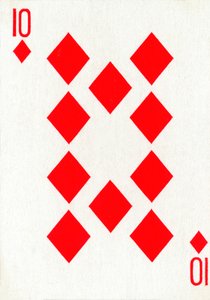 10 Diamentów z talii kart do gry Goodall & Son Ltd., ok. 1940 r. autorstwa Unbekannt