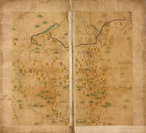 Pierwsza mapa Shaanxi autorstwa Unbekannt