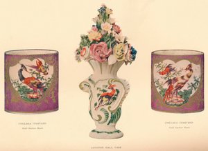 2 kałamarze Chelsea i wazon Longton Hall, c1755 autorstwa Unbekannt
