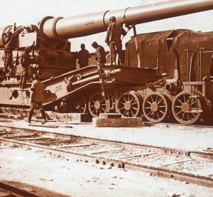 370 działo kolejowe o nazwie Louise, Mailly, północna Francja, c1914-c1918 autorstwa Unbekannt