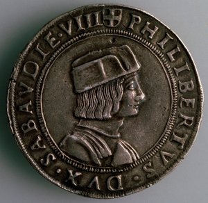 4-Testoon. Księstwo Sabaudii, Włochy, awers: Philibert II, książę Sabaudii, 1497-1504 autorstwa Unbekannt