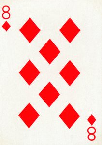 8 Diamentów z talii kart do gry Goodall & Son Ltd., ok. 1940 r. autorstwa Unbekannt