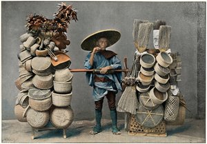 Sprzedawca koszyków, ok. 1890 r autorstwa Unbekannt