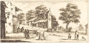 Kościół w roku 1635 lub później. autorstwa Unbekannt