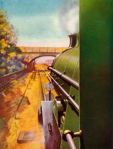 Czysta droga z kabiny lokomotywy Southern Railway Atlantic, 1935. autorstwa Unbekannt