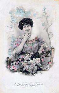 Dobry pocałunek, pocztówka francuska, ok. 1900 autorstwa Unbekannt