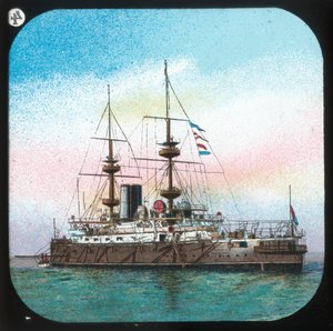 Nowoczesny pancernik — H.M.S. Jowisz, ok. 1900. autorstwa Unbekannt