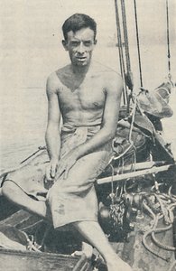 Współczesny Ulisses. Gerbault sfotografowany w Suva na Fidżi, 1936 autorstwa Unbekannt