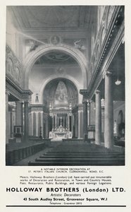 Godna uwagi dekoracja wnętrz w włoskim kościele św. Piotra, 1933 r. autorstwa Unbekannt