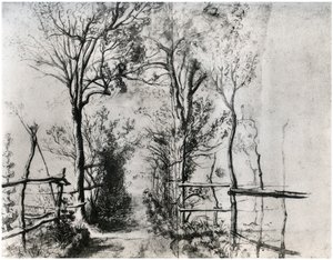 Ścieżka otoczona drzewami, c1620-1625 1958 autorstwa Unbekannt