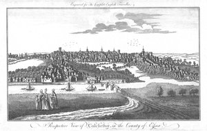 Widok perspektywiczny Colchester w hrabstwie Essex., ok. 1742 r. autorstwa Unbekannt