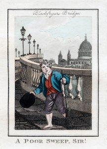 Biedny zamiatacz, proszę pana!, Blackfriars Bridge, Londyn, 1805 autorstwa Unbekannt