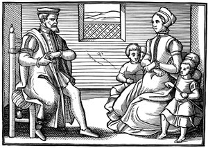Rodzina purytańska, 1563 autorstwa Unbekannt
