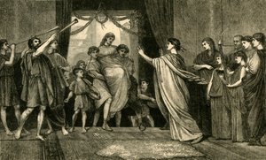 Wesele rzymskie. - Powrót panny młodej do domu, 1881. autorstwa Unbekannt