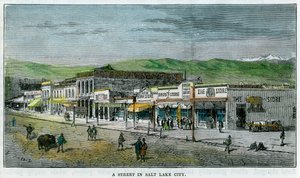 Ulica w Salt Lake City, Utah, USA, ok. 1880 r. autorstwa Unbekannt