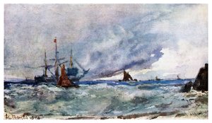 Studium nieba i morza z pokładu statku u wybrzeży Tarify, 1901 autorstwa Unbekannt