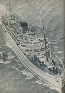 Dwuśrubowy motorowiec, zamek Stirling zbudowany przez Harland and Wolff, 1937 autorstwa Unbekannt