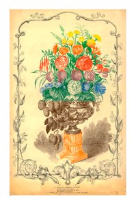 Wazon letnich kwiatów, 1849. autorstwa Unbekannt