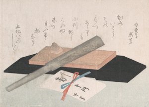 Osełka z brzytwą i koperta na prezent, 1811. autorstwa Unbekannt