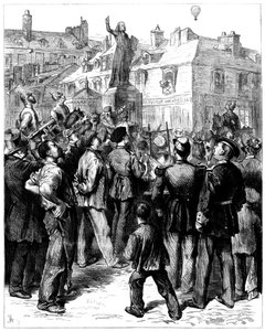 Balon z Paryża przelatujący nad Wersalem, wojna francusko-pruska, 1870 1871 autorstwa Unbekannt