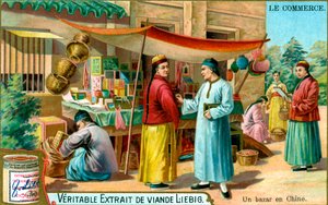 Bazar w Chinach, ok. 1900 autorstwa Unbekannt