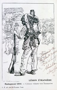 Kolumna francuskiej Legii Cudzoziemskiej posuwająca się w kierunku Tananarive, Madagaskar, 1895 autorstwa Unbekannt
