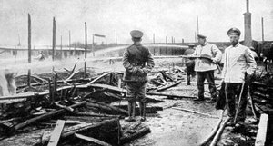 Pożar uszkodzony obóz jeniecki w Niemczech, I wojna światowa, 1915 autorstwa Unbekannt