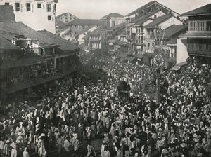 Wielka procesja tubylców, Bombaj, Indie, 1895. autorstwa Unbekannt