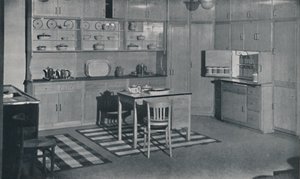 Kuchnia zaaranżowana i wyposażona przez firmę Heal & Son, Ltd. z Londynu, 1942 r. autorstwa Unbekannt