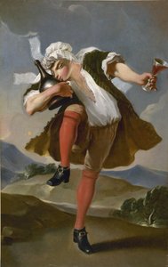 Do właściwej butelki. Szyld kupca win, między 1780 a 1800 rokiem. autorstwa Unbekannt