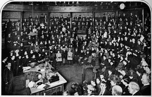 Wykład w Royal Institution, Londyn, ok. 1903 1903 autorstwa Unbekannt
