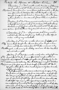 Strona z dziennika Johna Newtona, 1750-1754 1965 autorstwa Unbekannt