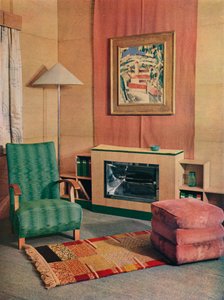 Salon z obrazem J.D. Fergussona nad ogniem, 1935 autorstwa Unbekannt