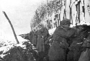 Okop pełen rezerwowej piechoty, Pas-de-Calais, Francja, zima 1915 autorstwa Unbekannt