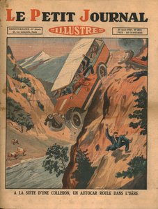 Pojazd wpada do rzeki Isere po wypadku, 1930. autorstwa Unbekannt