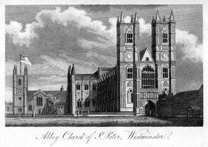 Abbey Church of St Peter, Westminster, Londyn, 1805 autorstwa Unbekannt