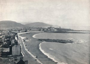 Aberystwyth - Widok na zatokę, ukazujący zamek i kolegium uniwersyteckie, 1895 autorstwa Unbekannt