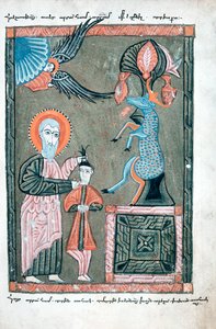 Abraham przygotowujący się do złożenia ofiary Izaaka, 1587 autorstwa Unbekannt