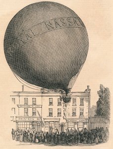 Wypadek balonu Nassau na drodze londyńskiej, środa 1849 r. autorstwa Unbekannt