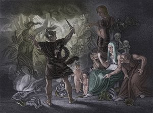 Akt IV Scena I z Makbeta, ok. XIX w. autorstwa Unbekannt